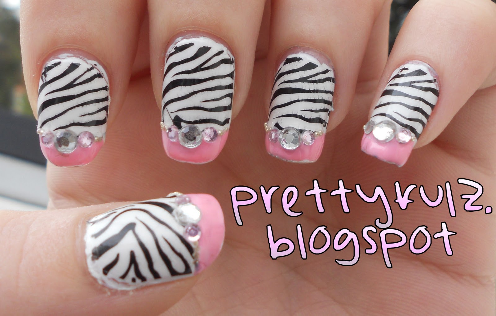 Prettyfulz: KONAD NAIL ART | Pink Zebra Nail Design