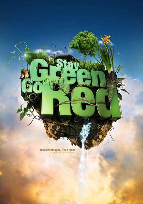 50 Contoh Poster Slogan Lingkungan  Hidup Go Green 