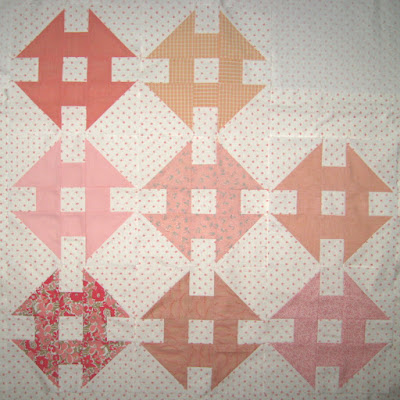 churn dash quilt blocks