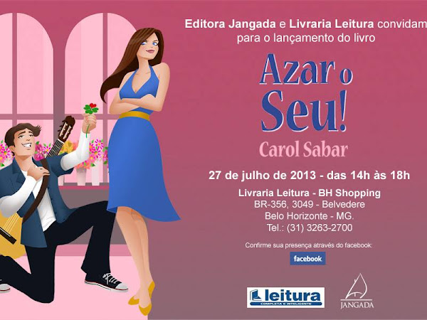 Evento: Lançamento de Azar o Seu! da Carol Sabar e Editora Jangada em Belo Horizonte