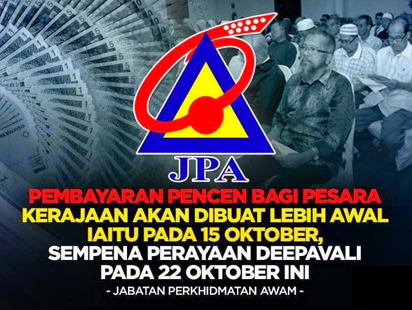 Pesara Kerajaan Terima Bayaran Pencen 15 Oktober 2014, Tarikh Pembayaran Pencen 15 Oktober 2014 Pesara Kerajaan