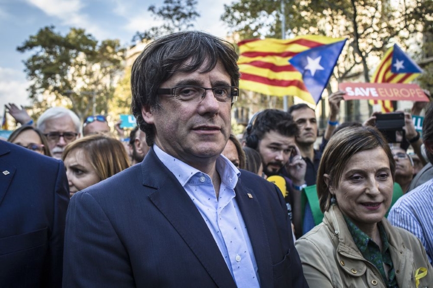 El separatista catalán promete seguir desafiando a España tras el arresto