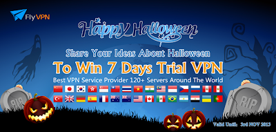 Cadeaux Halloween 2013：FlyVPN 7 jours code d'activation gratuite