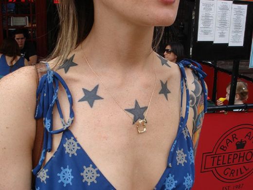 makeup tattoo Star neck tattoo star tattoos for girls