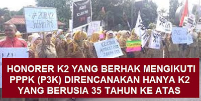 Honorer K2 Yang Dapat Mengikuti PPPK (P3K) Hanya Yang Berusia 35 Tahun Ke Atas