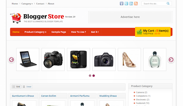 Shopping Theme Blogger Template