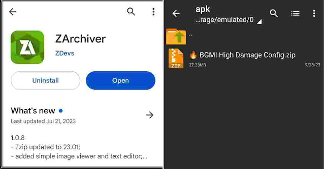 Bgmi High Damage Config And Zarchiver App