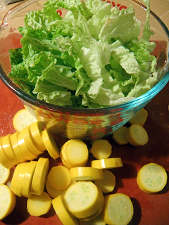 Cabbage Leaves and Summer Squash