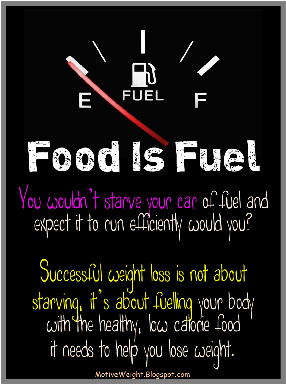 MotiveWeight: Food Is Fuel
