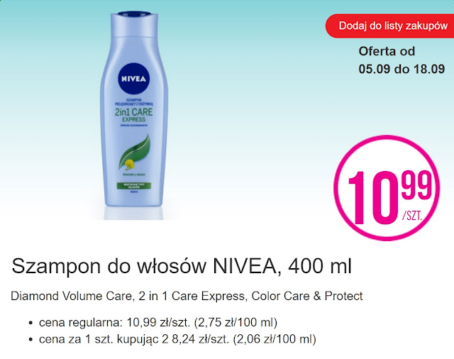 Szampon do włosów NIVEA - Biedronka, promocja