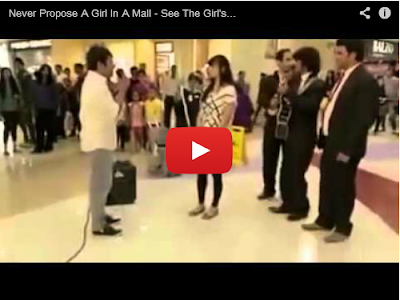 Never Propose A Girl In A Mall - See The Girl's Reaction