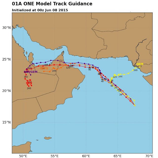 track forecast cyclone ashobaa june 2015 oman