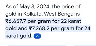 3 may gold Price in Kolkata