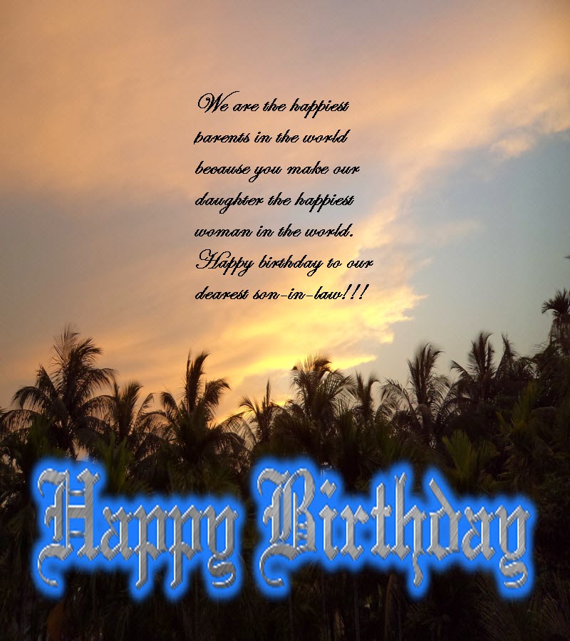Birthday Wishes for Soninlaw Happy Birthday Message and