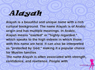 meaning of the name "Alayah"