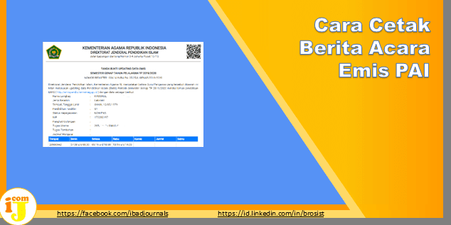Cara Cetak Berita Acara Emis PAI