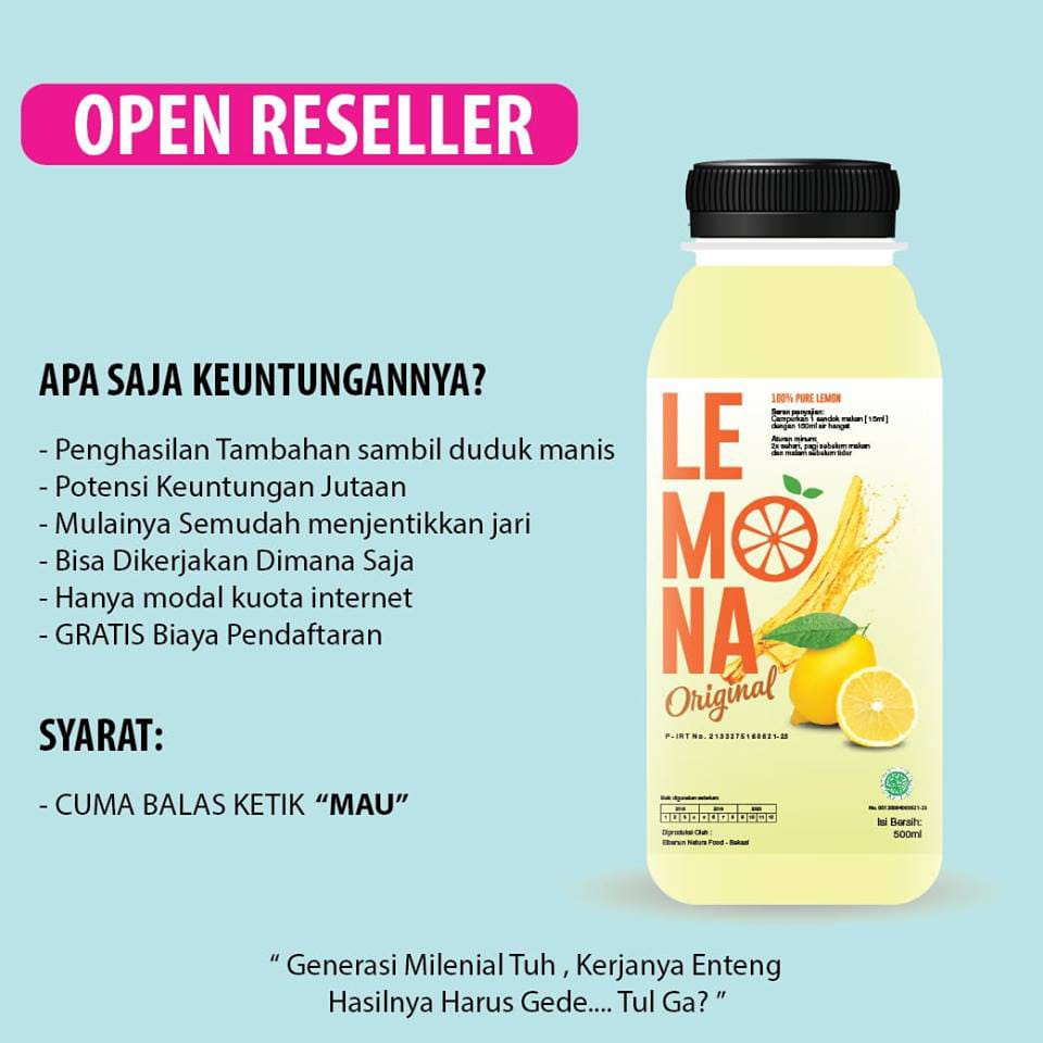 Jual Lemona Sari Lemon Original SMS WA 082311438846