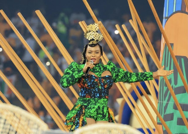 Yemi Alade's Enchanting Performance Lights Up 2023 AFCON Opening Ceremony in Abidjan.