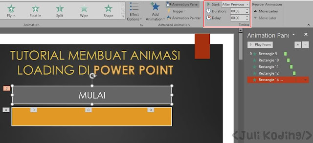 Menambahkan efek Fade pada tombol Mulai