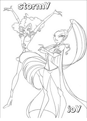 Stormy y Joy Winx para colorear