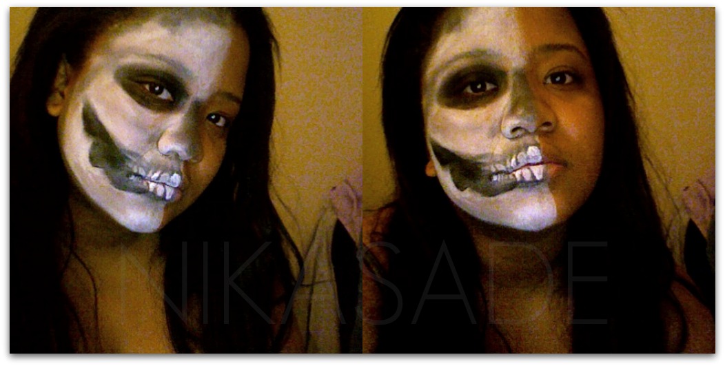 makeup skull. Skull makeup: round one