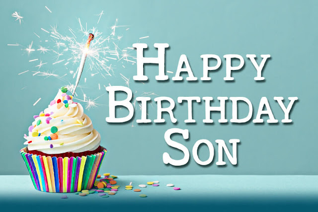 happy birthday cake greeting card for son