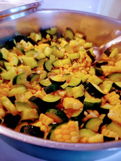 Garden Vegetable Sautéed Salad at Miz Helen's Country Cottage