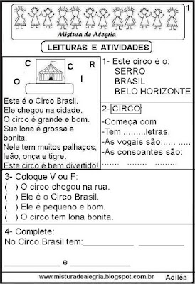 Leitura com a letra C