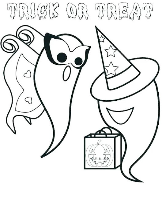 Free Printable Halloween Trick or Treat Coloring sheets for Kids