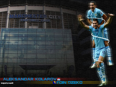 Aleksandar Kolarov and Edin Dzeko Wallpaper