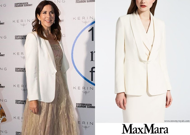 Crown Princess Mary wore MAX MARA Silk Panama Blazer