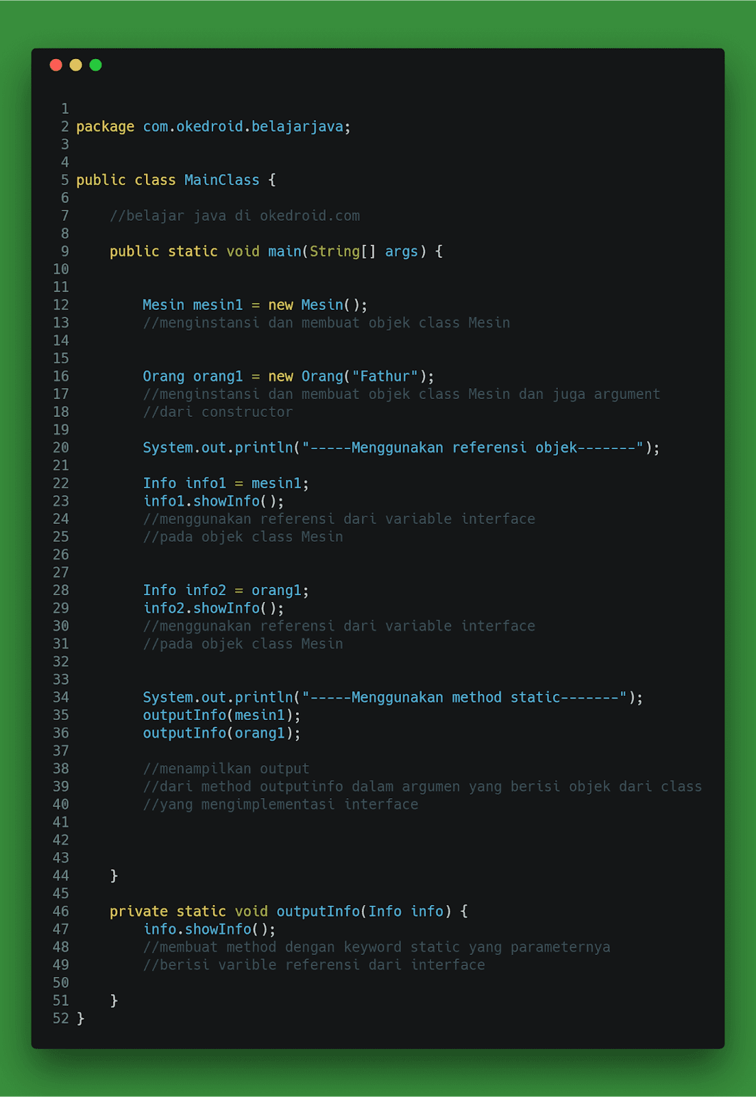 Belajar Mengenal Interface Pada Kegiatan Java - Java Media Kita