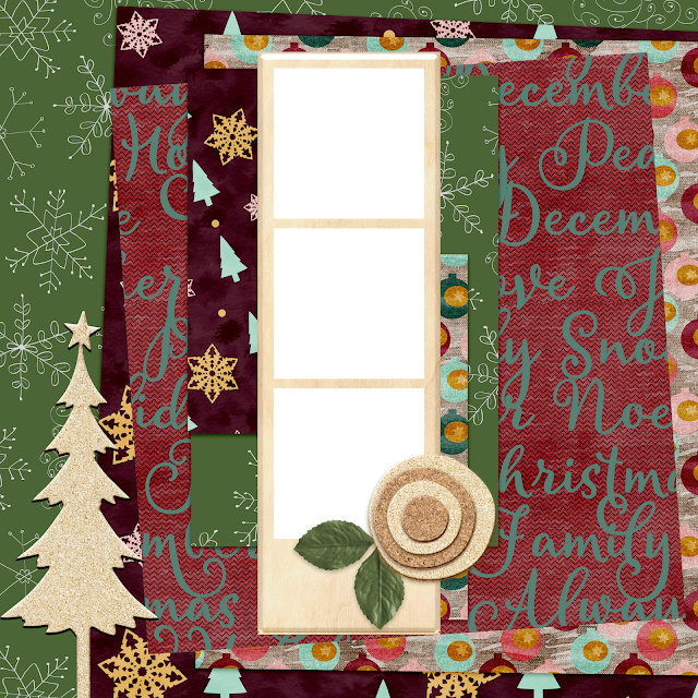 FREE Christmas Digital Scrapbook Quick Page 5