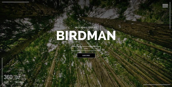 Birdman - Responsive Coming Soon Page