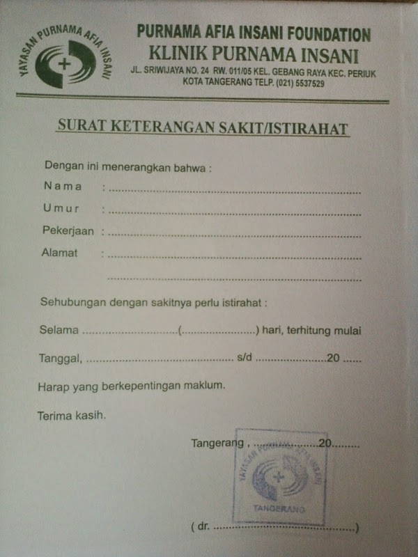 Contoh Surat Orang Sakit  Wisata Dan Info Sumbar