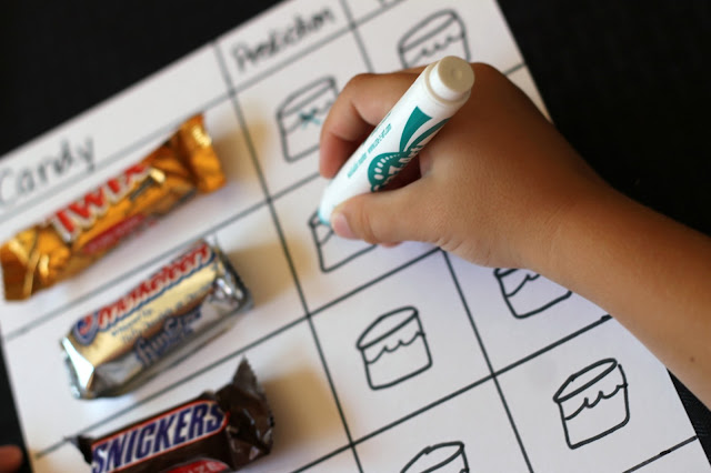 A simple science experiment for kids using candy