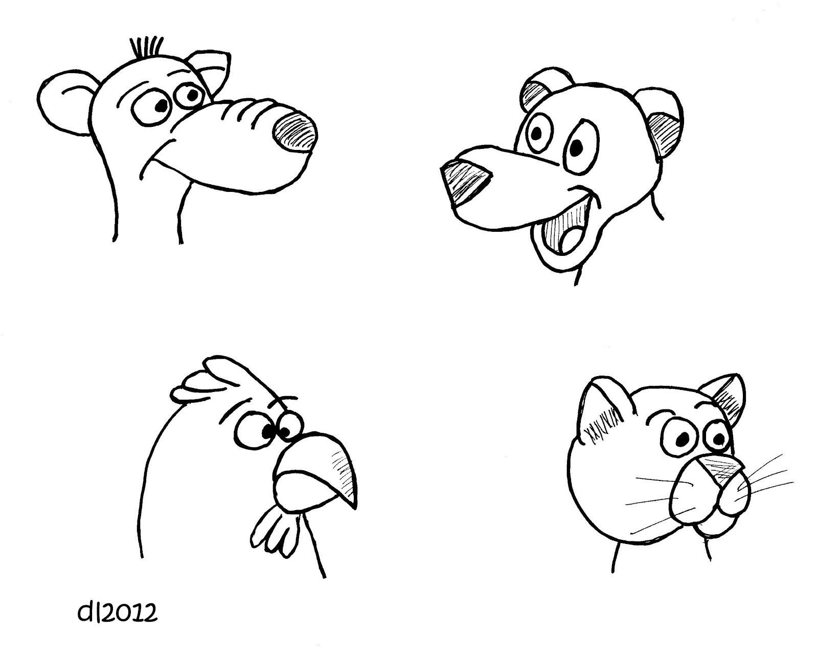 FOUR 2BCARTOON 2BANIMALS