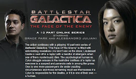 Battlestar Galactica: The Face of the Enemy featuring Alessandro Juliani as Lt Felix Gaeta and Grace Park as Cylon Number 8