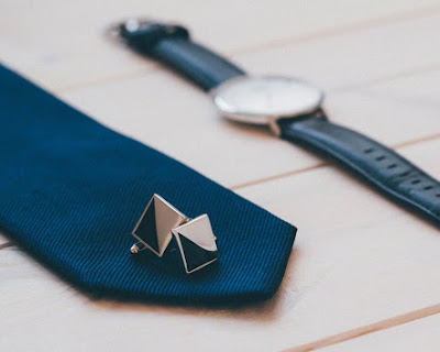 Elegant Tie Watch Cufflinks