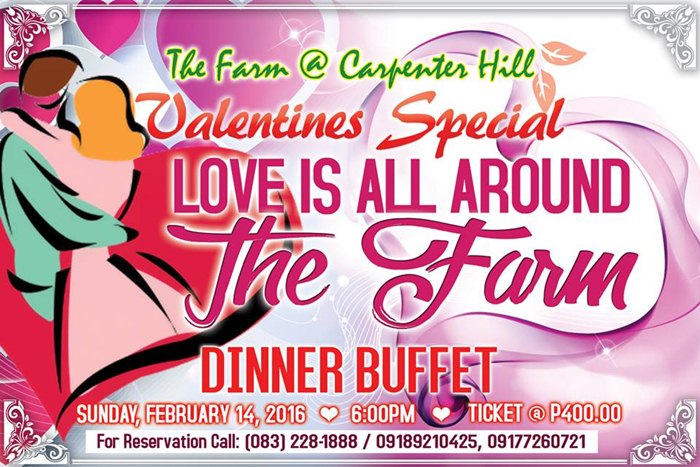 The Farm at Carpenter Hill offers dinner buffet this Valentine's Day