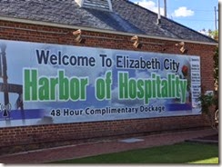 Elizabeth City Welcome Sign