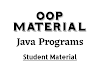 OOP - Java Programs - Student Material