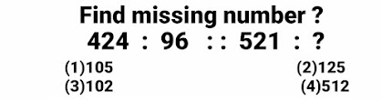 Questions of missing numbers of number analogy for competitive exams