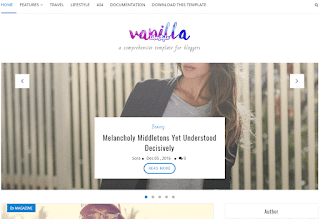 Vanilla Lifestyle Blogger Template
