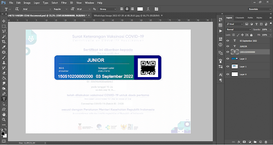 Download Action Edit Kartu Vaksin Agar Jelas Dicetak Seukuran KTP