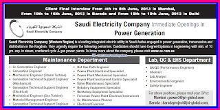 Saudi Arabia Electricity Company Large Vacancies
