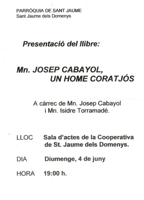 Esguard de Dona - Presentació del Llibre Mn. Josep Cabanyol, un home coratjós