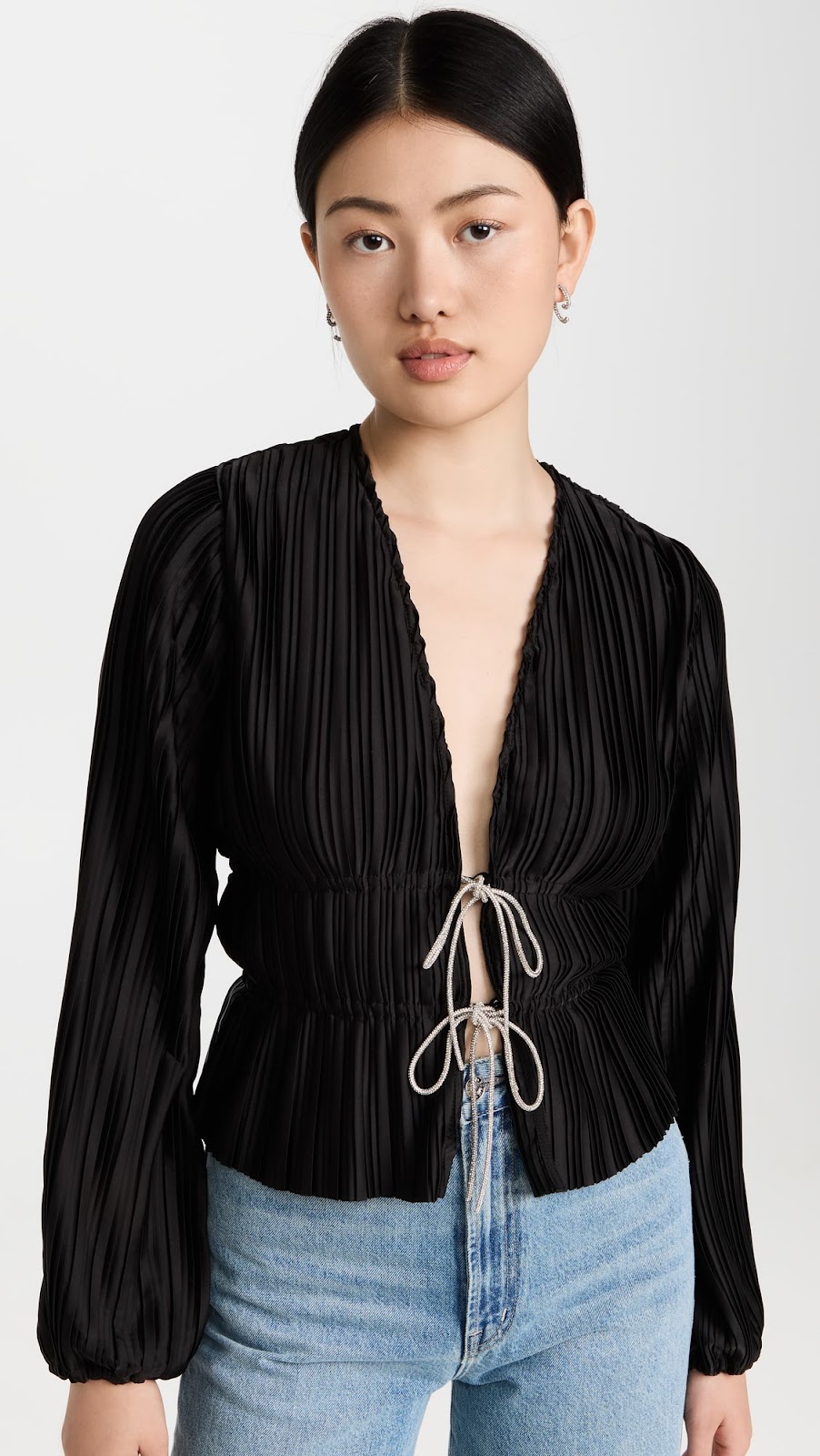 This Tie-Front Top Is Perfect for a Holiday Party