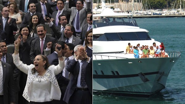  Diputados y senadores "se regalan" cenas en club de yates y paseos turísticos por islas de España. 