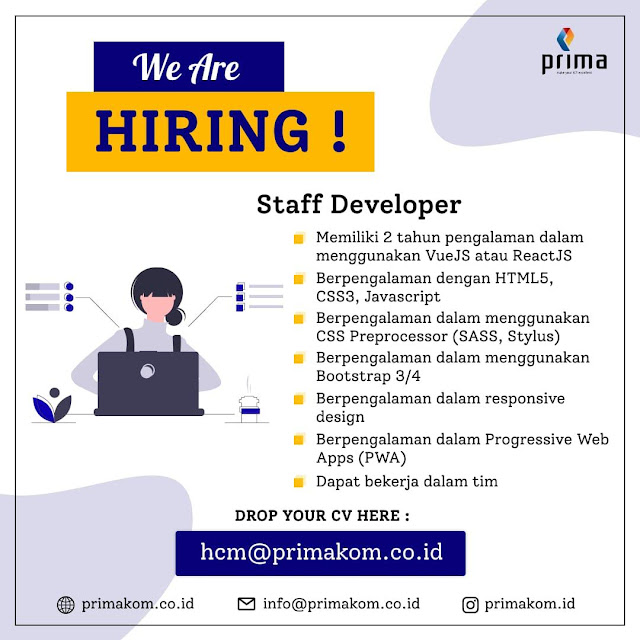 Lowongan Kerja Staff Developer